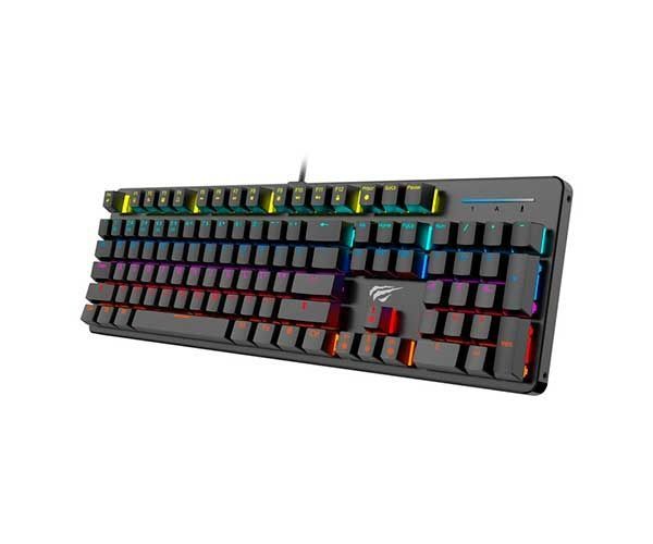 Teclado Mecanico Havit KB366L RGB Switch Azul, HV-KB366L-AZUL