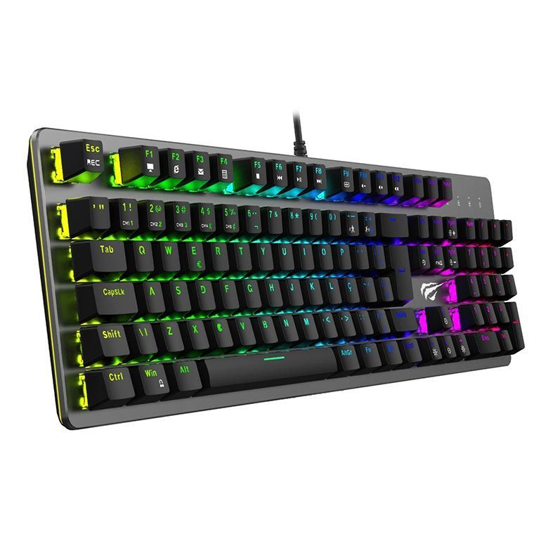 Teclado Mecanico Havit KB493L RGB Switch Azul, HV-KB493L BLUE