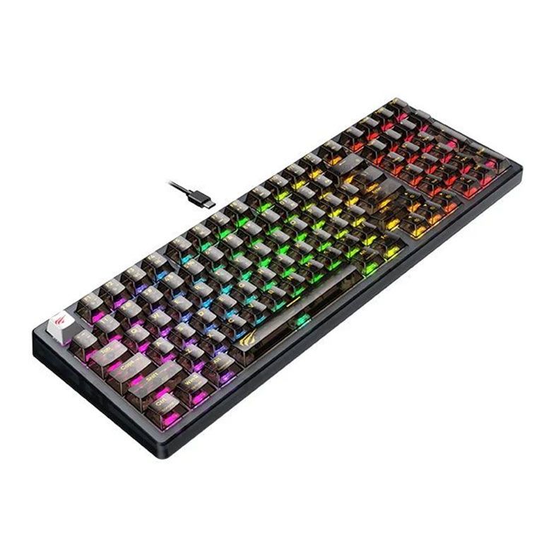 Teclado Mecanico Havit KB875L, RGB, Switch Vermelho, Preto, HVBK-KB875L-RU-TEA