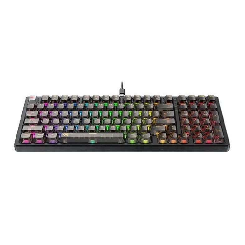 Teclado Mecanico Havit KB875L, RGB, Switch Vermelho, Preto, HVBK-KB875L-RU-TEA