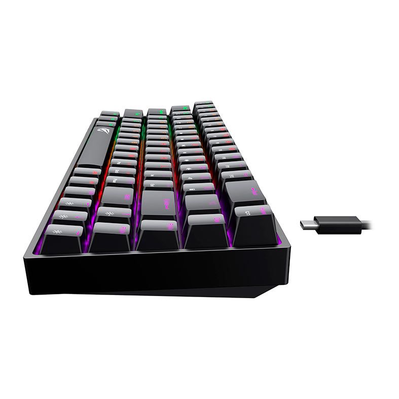 Teclado Mecanico Havit KB881L, RGB, Switch Azul, Preto, HV-KB881L