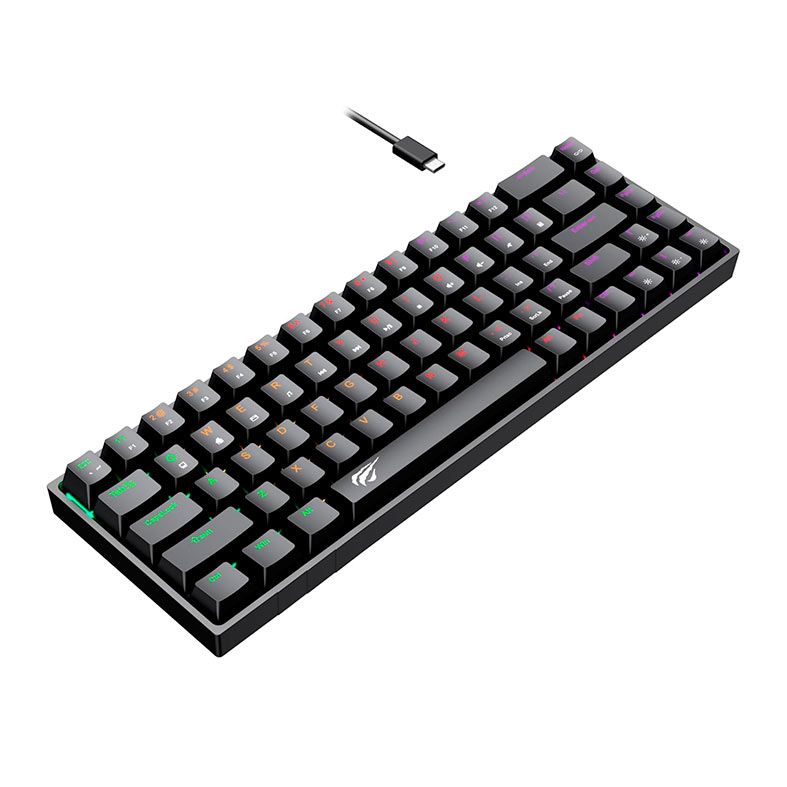 Teclado Mecanico Havit KB881L, RGB, Switch Azul, Preto, HV-KB881L