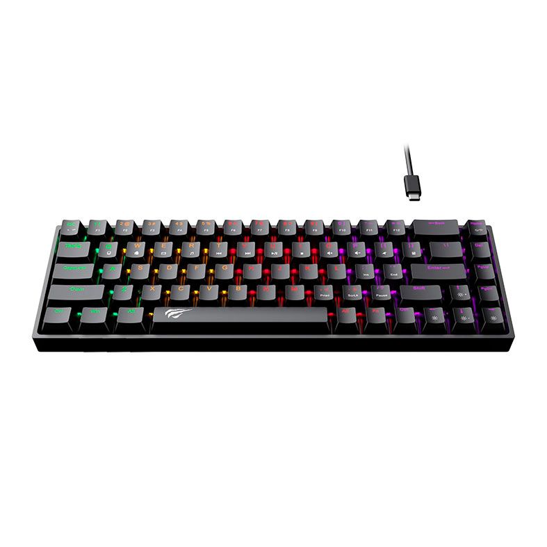 Teclado Mecanico Havit KB881L, RGB, Switch Azul, Preto, HV-KB881L