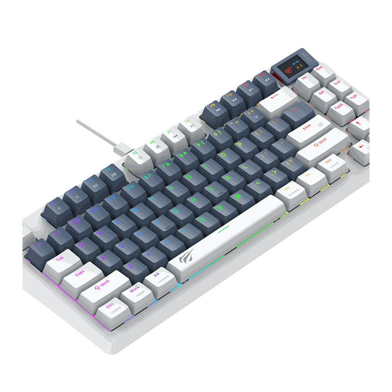 Teclado Mecanico Havit KB884L, RGB, Switch Vermelho, Branco, HVKB-KB884L-RU-WL