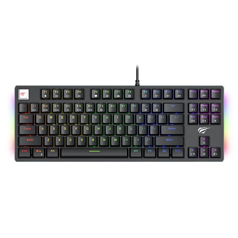Teclado Mecanico Havit KB890L, 75%, RGB, Preto, HV-KB890L