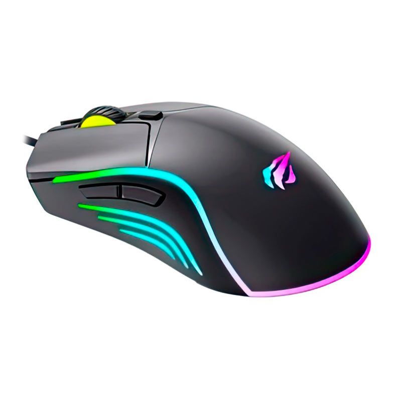 Mouse Gamer Havit MS1029, RGB, 7200DPI, 6 Botoes, Preto, HV-MS1029