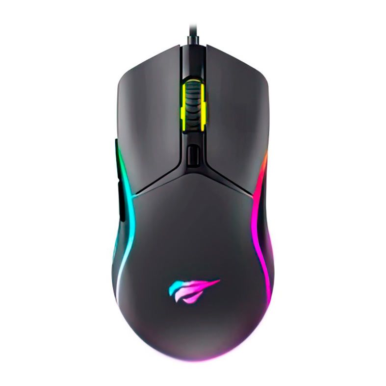 Mouse Gamer Havit MS1029, RGB, 7200DPI, 6 Botoes, Preto, HV-MS1029