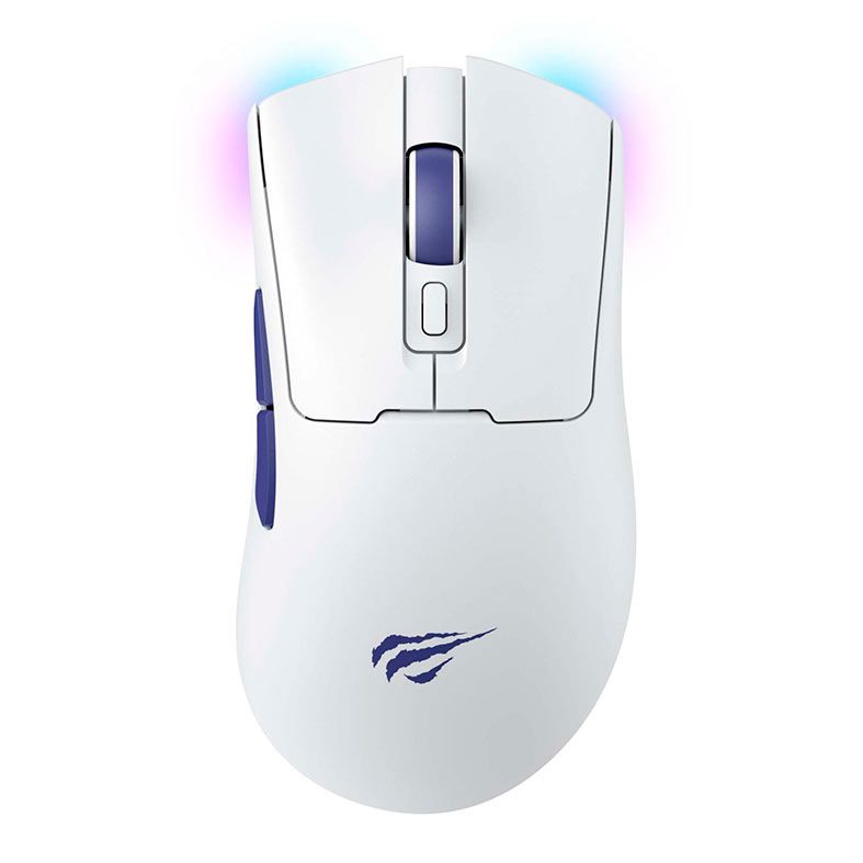 Mouse Gamer Havit MS966WB, RGB, 10000DPI, 7 Botoes, Wireless, Branco, HVMS-MS966WB-WL