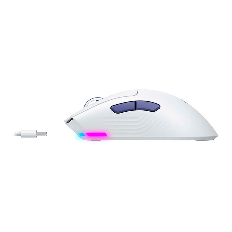 Mouse Gamer Havit MS966WB, RGB, 10000DPI, 7 Botoes, Wireless, Branco, HVMS-MS966WB-WL