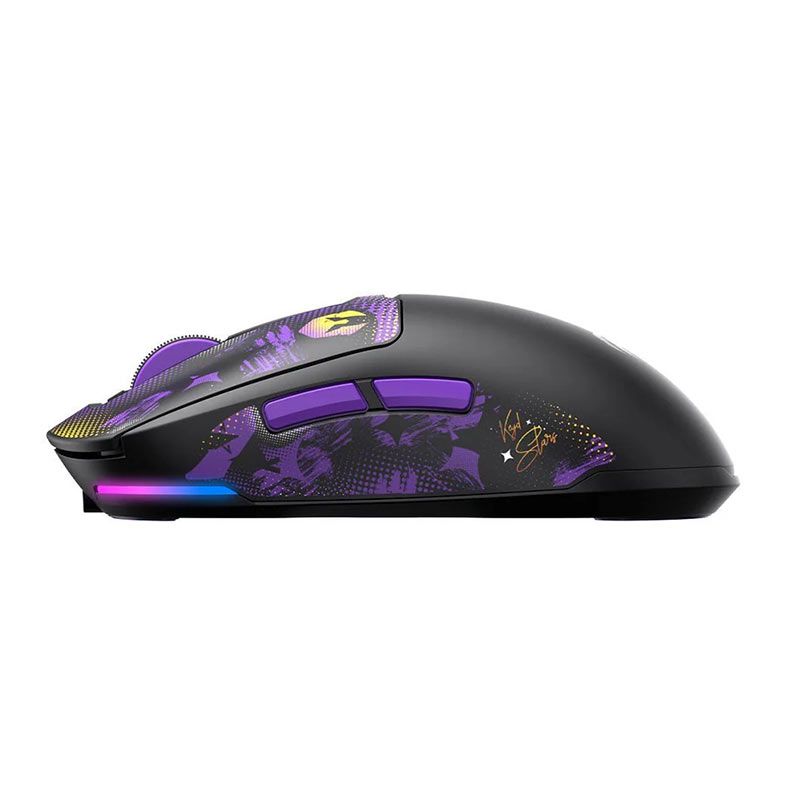 Mouse Gamer Havit MS969WBxVKS, RGB, 16000DPI, 6 Botoes, Wireless, Preto, HVMS-MS969WBXVKS-BV