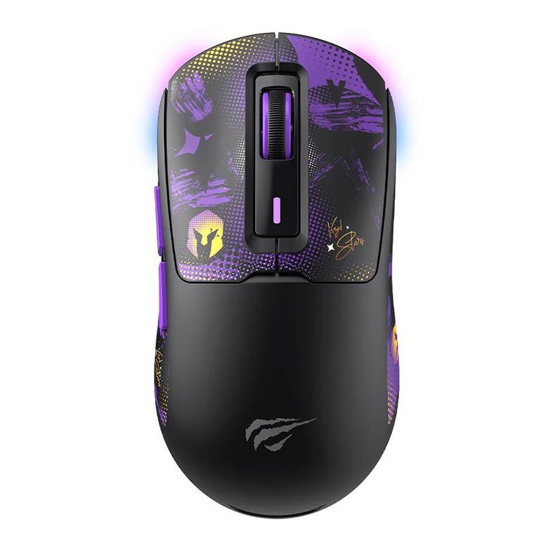 Mouse Gamer Havit MS969WBxVKS, RGB, 16000DPI, 6 Botoes, Wireless, Preto, HVMS-MS969WBXVKS-BV