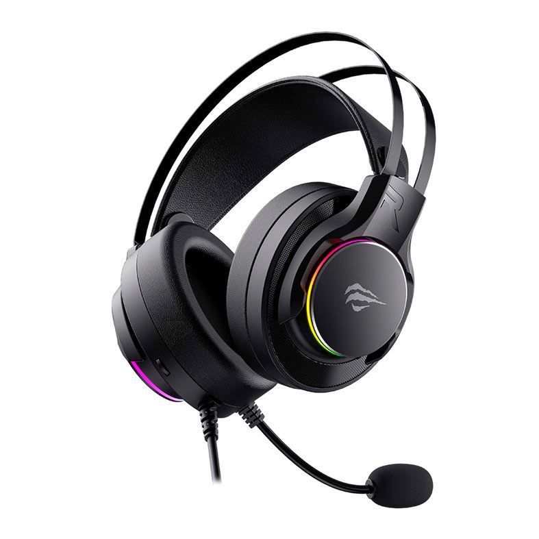 Headset Gamer Havit H2007U, RGB, Drivers 50mm, Preto, HVMGH-H2007U-BK