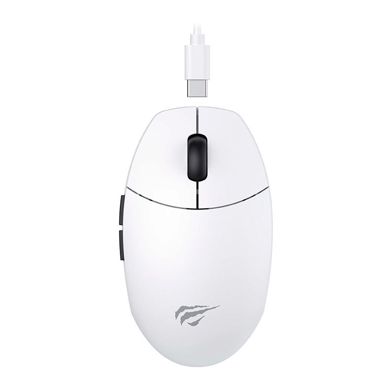 Mouse Gamer Havit MS1039W, 7400DPI, 6 Botoes, Wireless, Branco, HVMS-MS1039W-WB