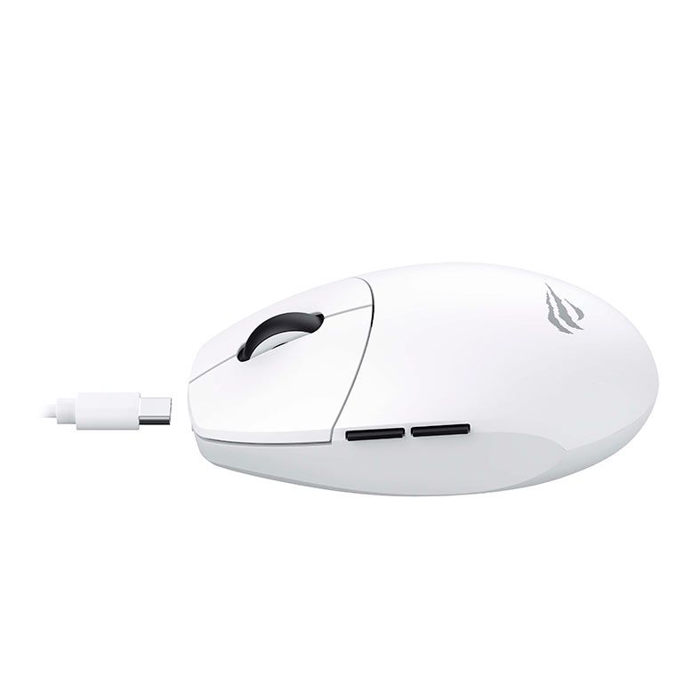 Mouse Gamer Havit MS1039W, 7400DPI, 6 Botoes, Wireless, Branco, HVMS-MS1039W-WB