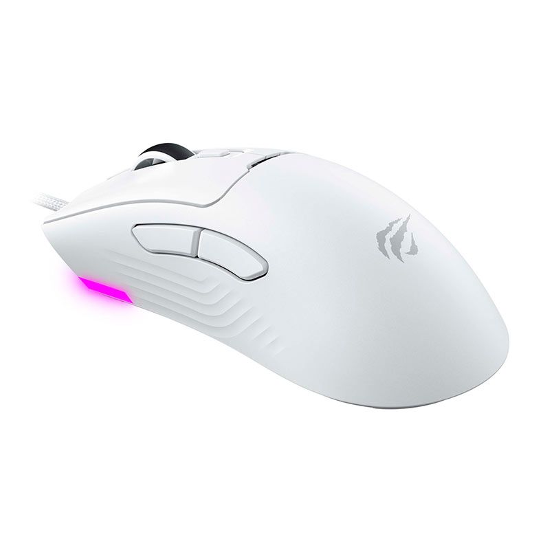 Mouse Gamer Havit MS966WH, RGB, 12000DPI, 7 Botoes, Branco, HVMS-MS966-WH