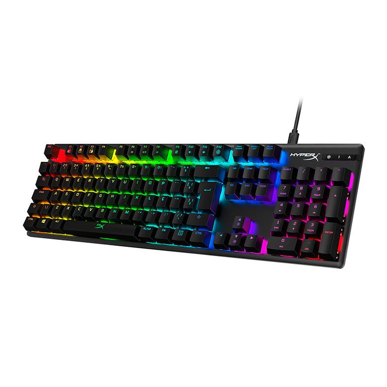 Teclado Mecanico Gamer HyperX Alloy Origins, RGB, ABNT2, Switch Azul, Preto, HX-KB6BLX-BR