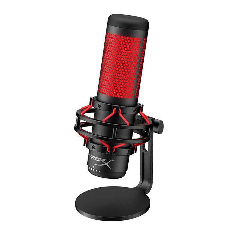 HyperXQuadCast（HX-MICQC-BK）スタンドアロンUSBマイク Microfone HyperX QuadCast, LED, USB, Preto, HX-MICQC-BK | Pichau