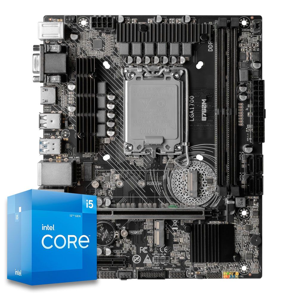 訳あり】i5-12400F+B760M-A DDR4Ⅱ+16GBセット Kit Upgrade, Intel i5