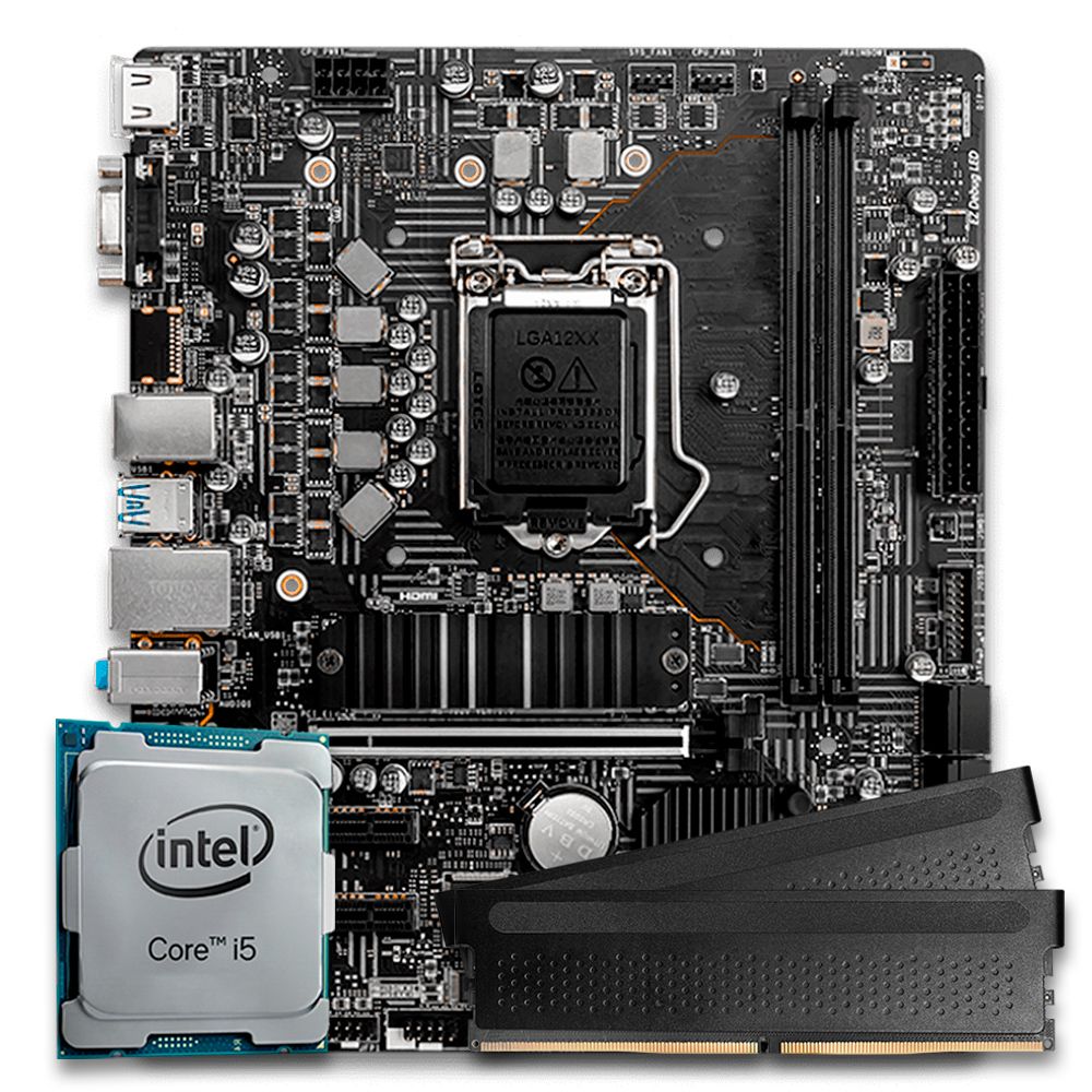 Pichau Kit Upgrade, Intel i5-12400F, B760M DDR5, 16GB DDR5, Cooler
