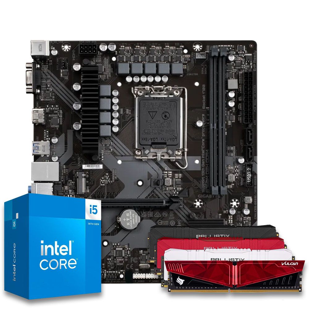 Pichau Kit upgrade, Intel i5-14400F, B760M DDR4, 8GB DDR4 | Pichau