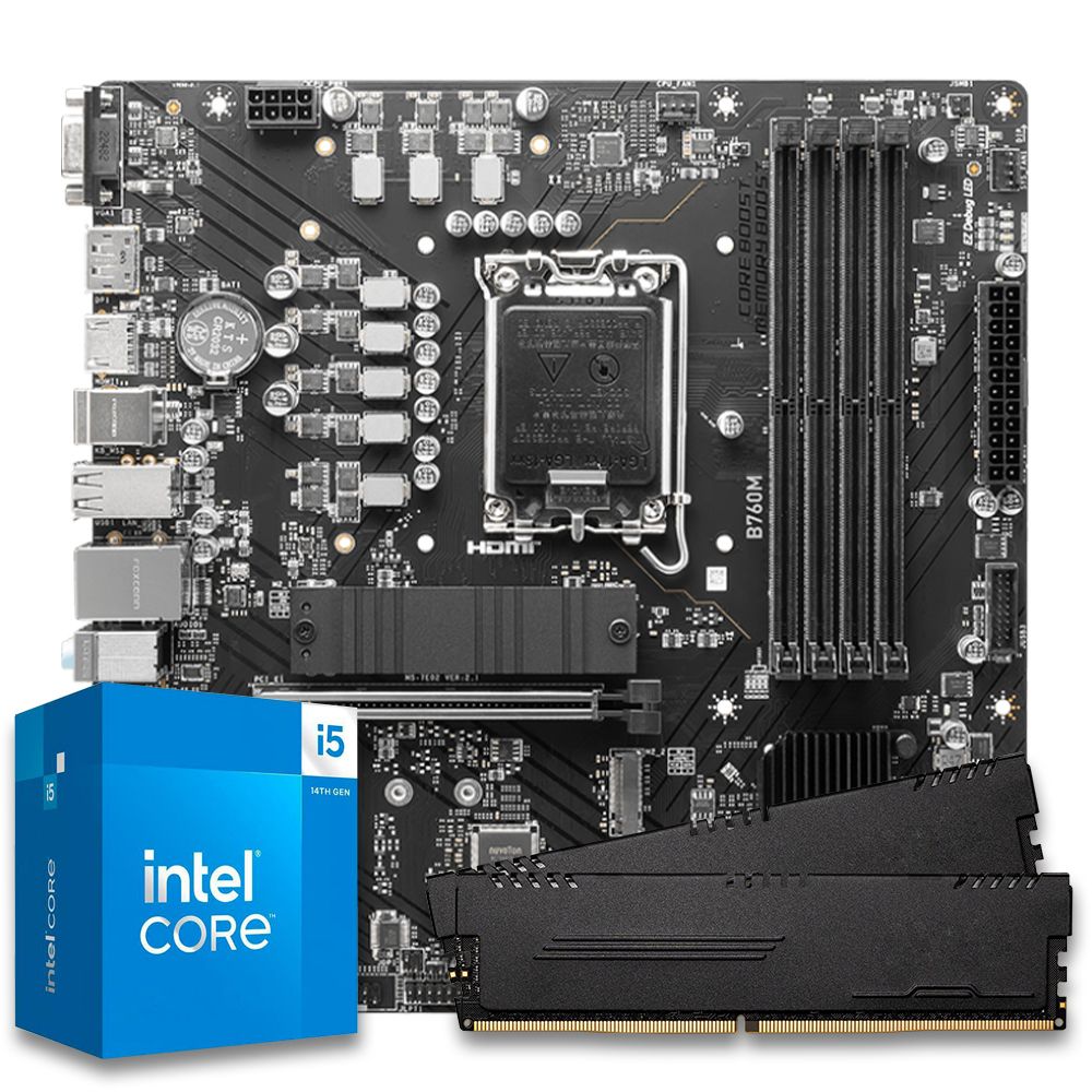Pichau Kit upgrade, Intel i5-14600KF, B760M DDR5, 16GB