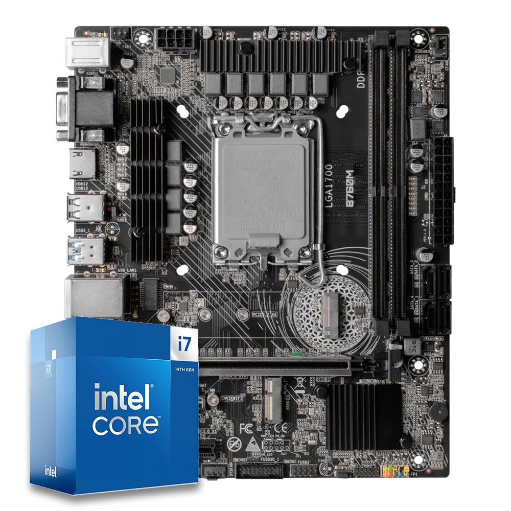 Pichau Kit upgrade, Intel i7-14700, B760M DDR4