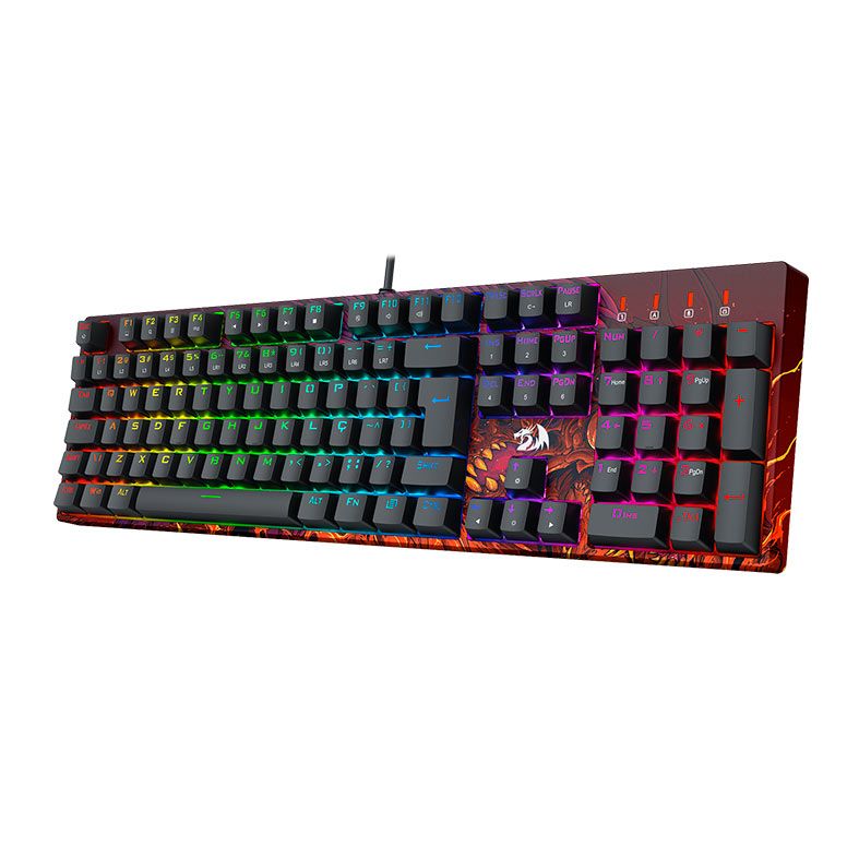 Teclado Mecanico Redragon Infernal Viserion, RGB, Switch Marrom, Preto, ID582-V2