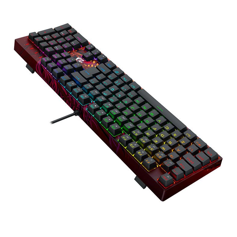 Teclado Mecanico Redragon Infernal Viserion, RGB, Switch Marrom