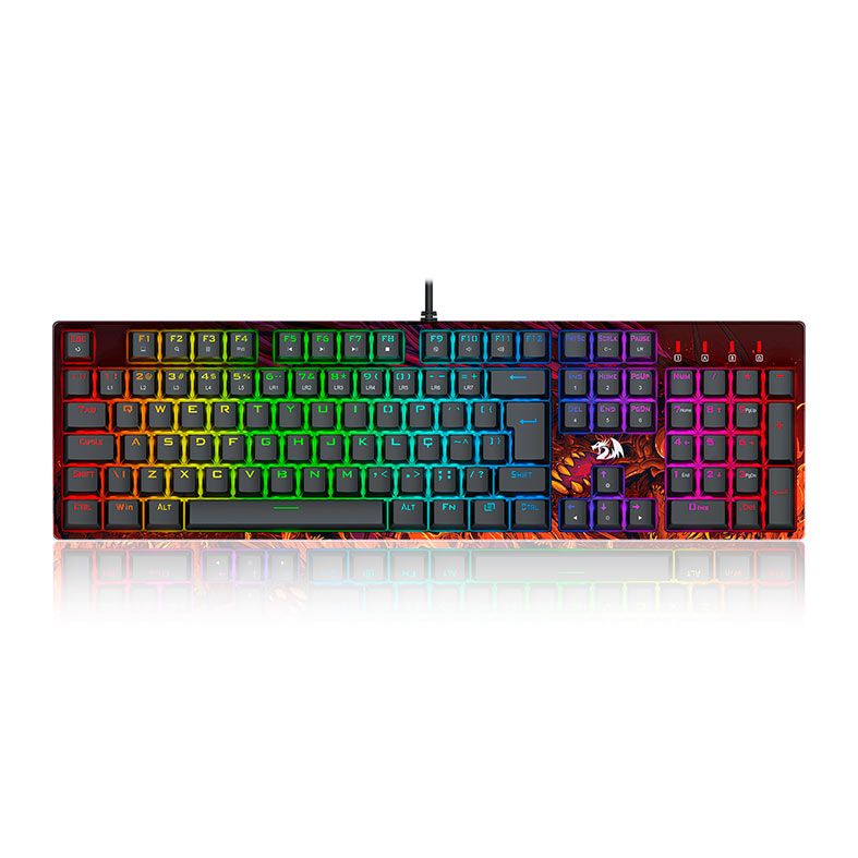 Teclado Mecanico Redragon Infernal Viserion, RGB, Switch Marrom, Preto, ID582-V2