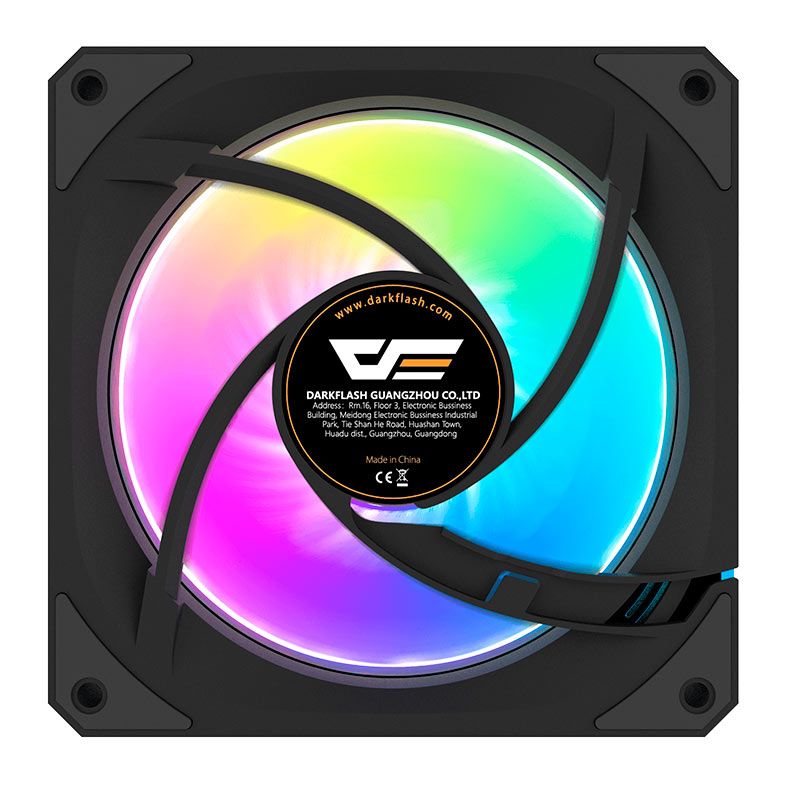 Kit Ventoinhas Aigo Darkflash Infinity 24T, ARGB, 5x120mm, Preto, INF24T-ARGB-5BK