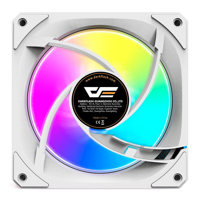 Kit Ventoinhas Aigo Darkflash Infinity 24T, ARGB, 5x120mm, Branco, INF24T-ARGB-5WH