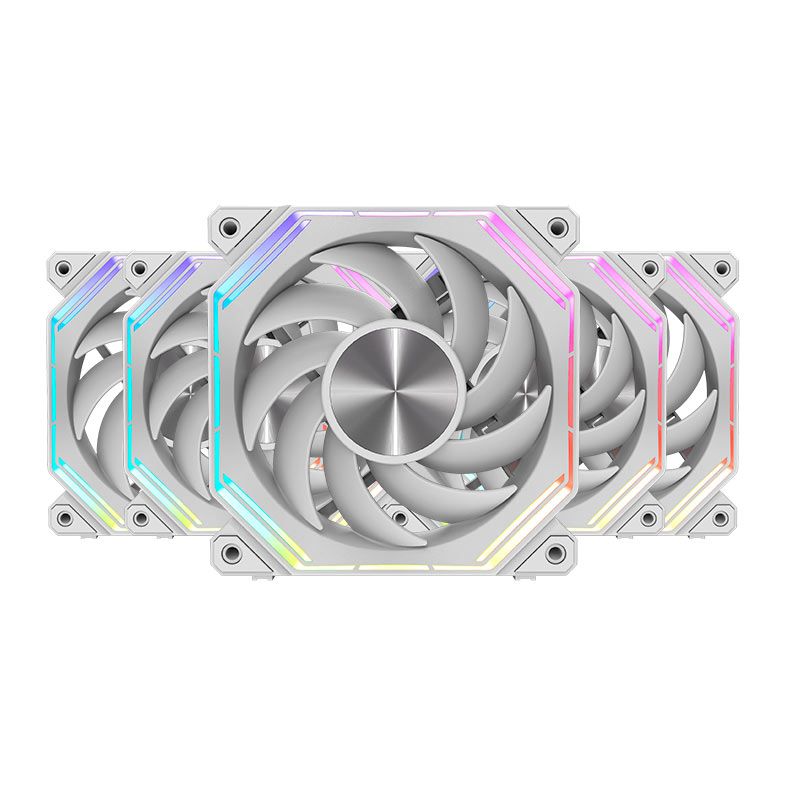 Kit Ventoinhas Aigo Darkflash Infinity 34, ARGB, 5x120mm, Branco, INF34-ARGB-5WH
