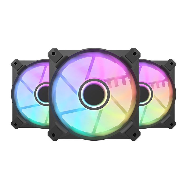Kit Ventoinhas Aigo DarkFlash Infinity 8, 3x120mm, A-RGB, Com Controladora, INF83in1