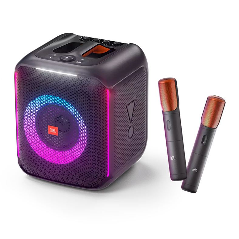 Caixa de Som JBL PartyBox Encore, Led, 100W RMS, Bluetooth, Com 2 Microfones, JBLPBENCORE2MICBR