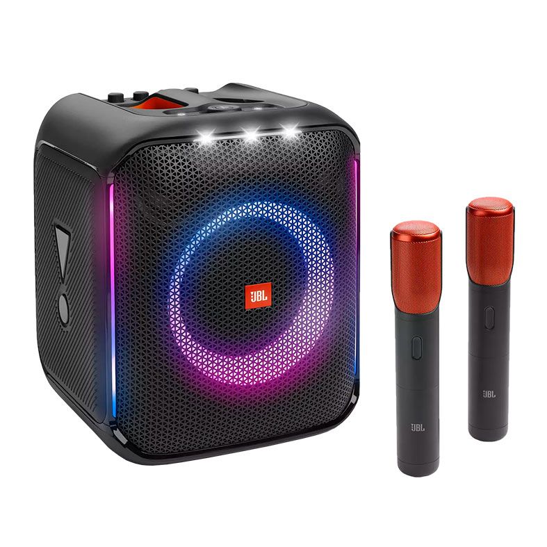 Caixa de Som JBL PartyBox Encore, Led, 100W RMS, Bluetooth, Com 2 Microfones, JBLPBENCORE2MICBR