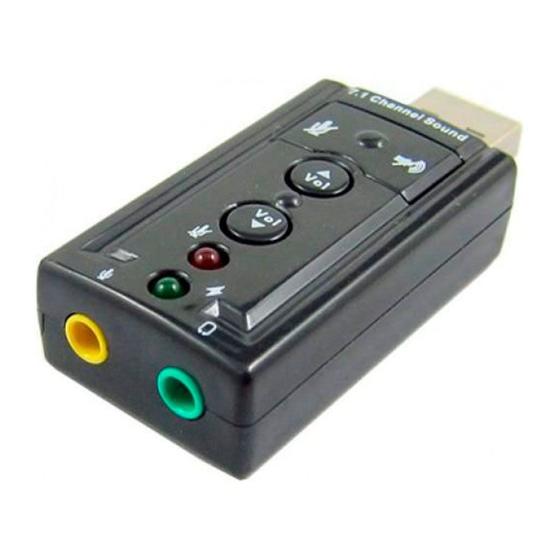 Placa de Audio F3 USB 7.1 Virtual, JC-7.1 SOUND