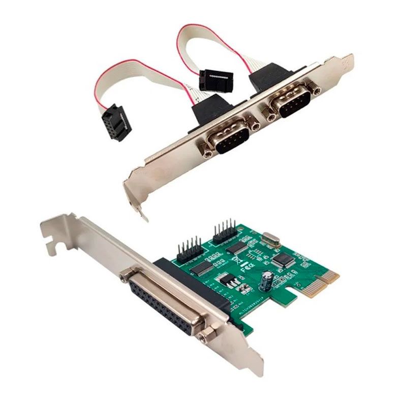 Placa Serial e Paralela F3 PCI Express x1, 2x RS232 DB9 + 1x LPT DB25, Low Profile, JC-PCI-PRS