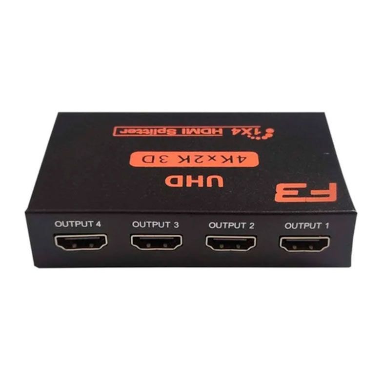 Splitter HDMI F3 1x4, 1 Entrada x 4 Saídas, 4K 30Hz, 3D, JC-SPHMI