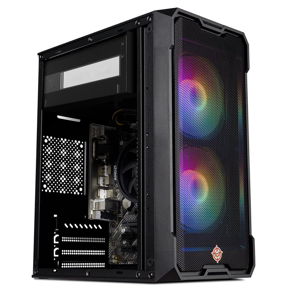 PC Completo Mancer Draco III, AMD RYZEN 5 4600G, 8GB DDR4, SSD 240GB + Monitor + Kit Periféricos