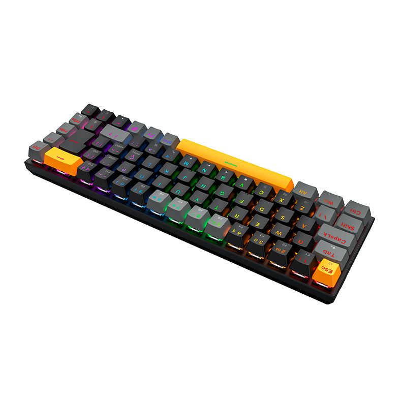 Teclado Mecanico Machenike K500 B68, RGB, Switch Red, Preto, JJ02GB00K