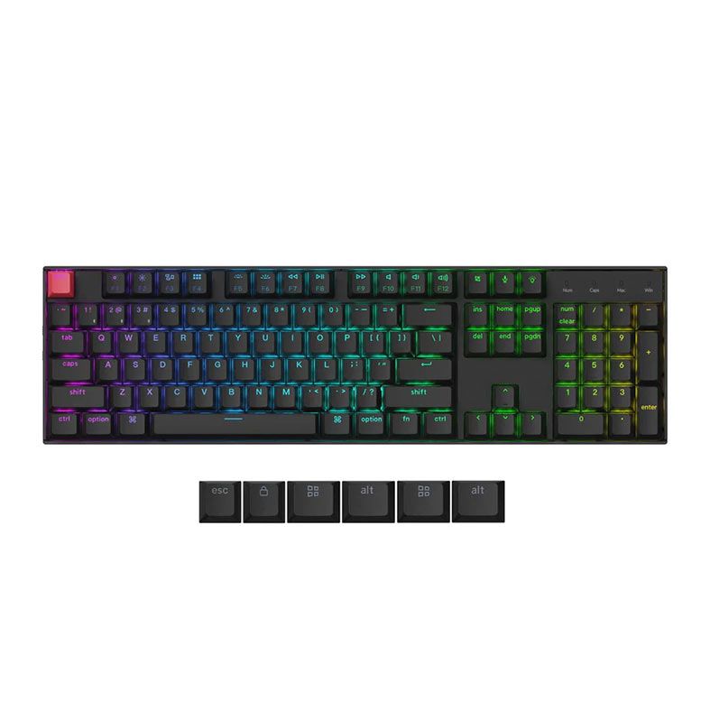 Teclado Mecanico Keychron K10 V2, RGB, Wireless, Switch Marrom, Preto, K10X-H3