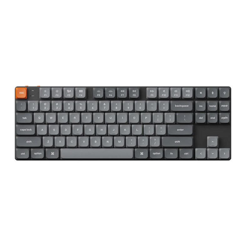 Teclado Mecanico Keychron K1 Max, RGB, Wireless, Switch Marrom, Preto e Cinza, K1M-H3