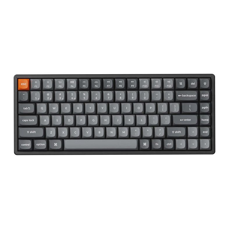 Teclado Mecanico Keychron K2 Max, RGB, Wireless, Switch Marrom, Preto e Cinza, K2M-J3