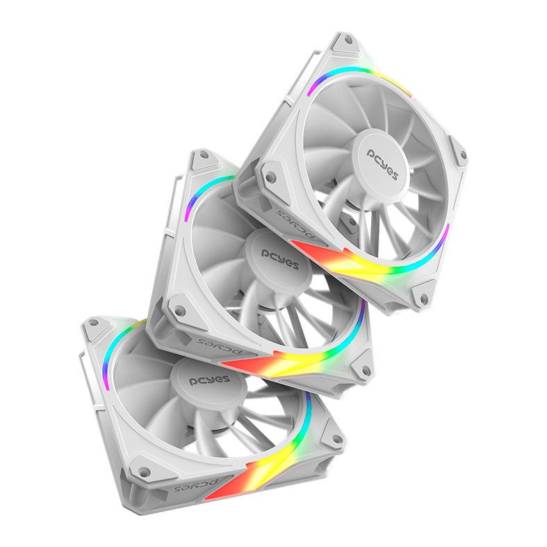 Kit Ventoinhas PCYes Sangue Frio 3 Reverse, ARGB, 3x120mm, White Ghost, K3ARGBSF3WGRVBR