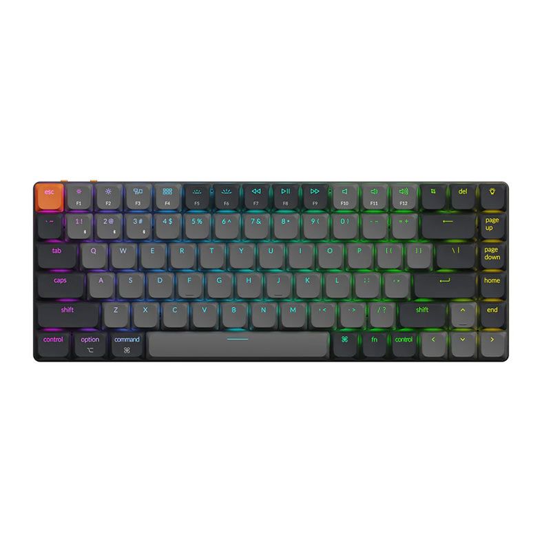 Teclado Mecanico Keychron K3 V3, RGB, Wireless, Switch Vermelho, Preto e Cinza, K3X-H1