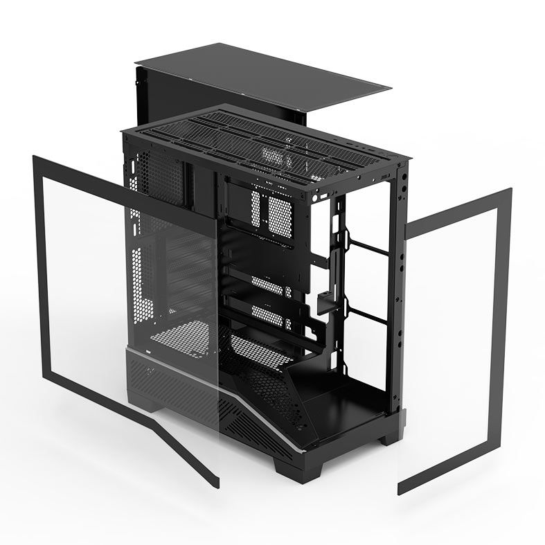 Gabinete Gamer Aigo Darkflash K430, ARGB, Mid-Tower, Lateral De Vidro, Com 6 Fans, Preto, K430-PC-CASE-BLACK