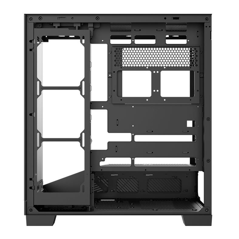 Gabinete Gamer Aigo Darkflash K430, ARGB, Mid-Tower, Lateral De Vidro, Com 6 Fans, Preto, K430-PC-CASE-BLACK