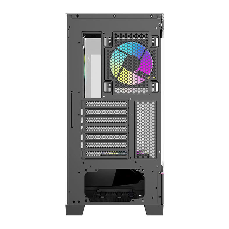 Gabinete Gamer Aigo Darkflash K430, ARGB, Mid-Tower, Lateral De Vidro, Com 6 Fans, Preto, K430-PC-CASE-BLACK