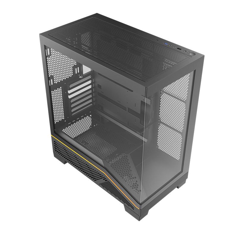 Gabinete Gamer Aigo Darkflash K430, ARGB, Mid-Tower, Lateral De Vidro, Com 6 Fans, Preto, K430-PC-CASE-BLACK