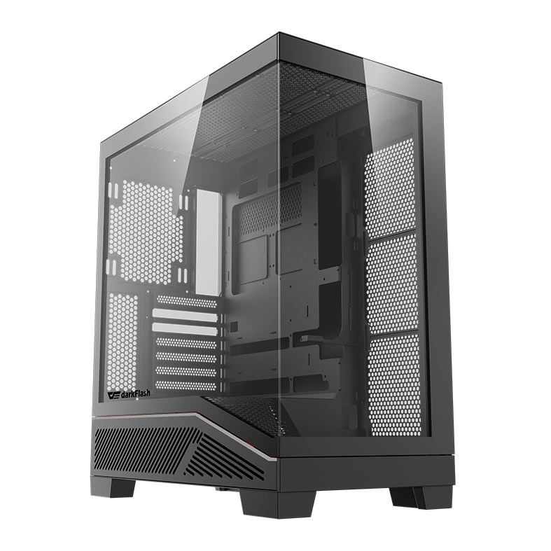 Gabinete Gamer Aigo Darkflash K430, ARGB, Mid-Tower, Lateral De Vidro, Com 6 Fans, Preto, K430-PC-CASE-BLACK